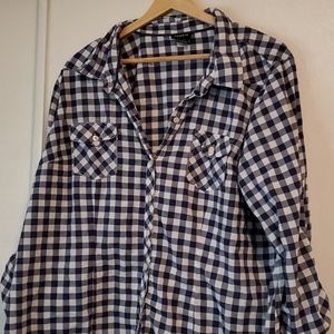 Torrid navy gingham shirt,  size 3